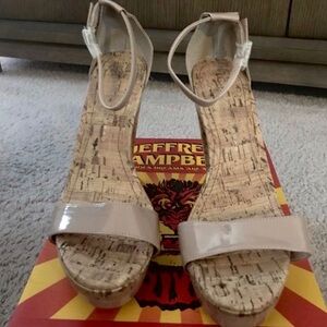 LC Lauren Conrad Cork Heels - Size 8